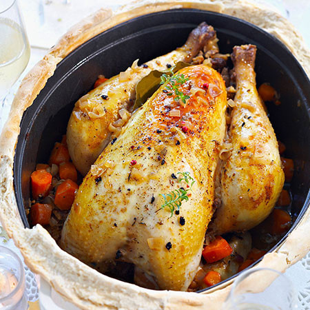 Свободно отгледан фестивален капон от Les Landes