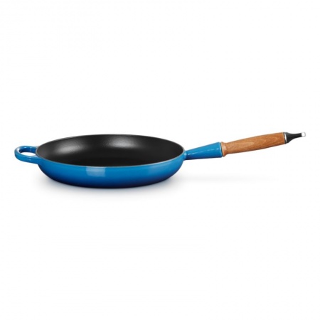 Le Creuset - WOODEN HANDLE FRYNG PAN / 28 cm ЦВЯТ: AZURE BLUE