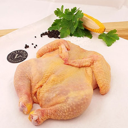 Петел стек от бавно отгледано френско фермерско пиле